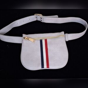 MODA LUXE GRAY BELT BAG- VEGAN LEATHER